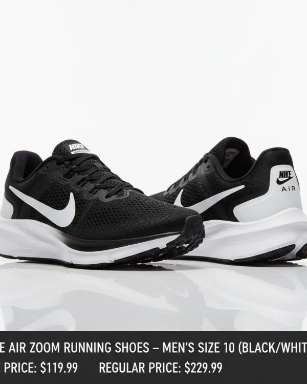 Nike Air Zoom Running Shoes — Men's Size 10 (Black/White)